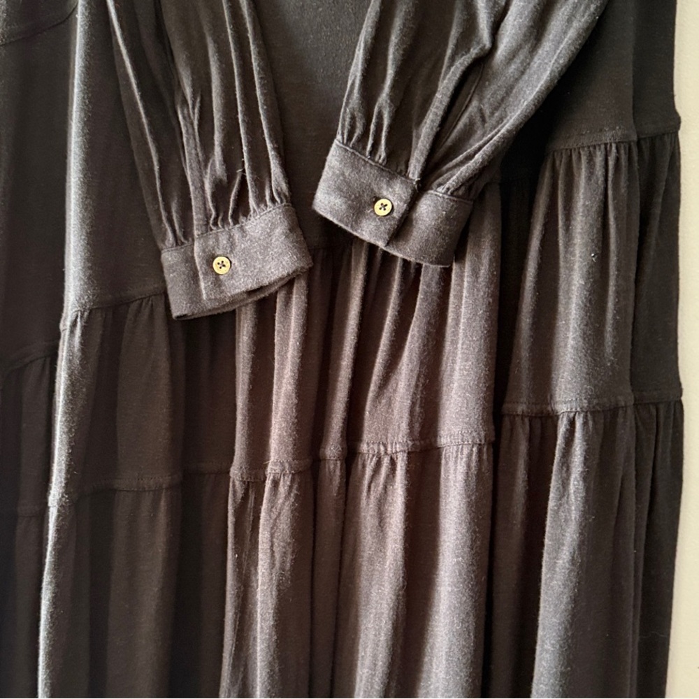 Free People FP Beach Jilly Midi Maxi Dress Black Oversized XS - Picture 4 of 10